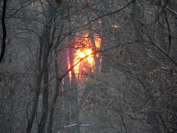 Tramonto invernale sul Ticino